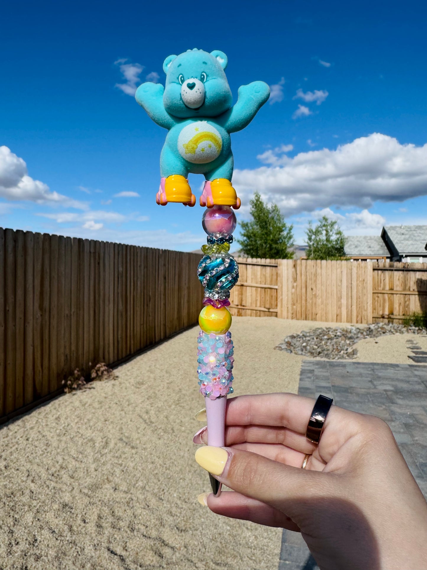 Premade Light Blue Bear Pen