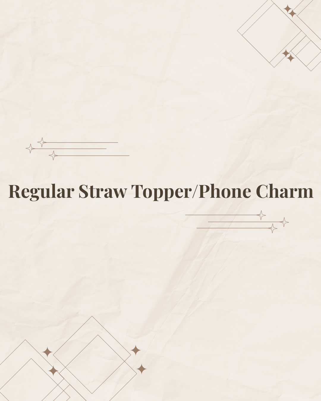 Regular Straw Topper/Phone Charm