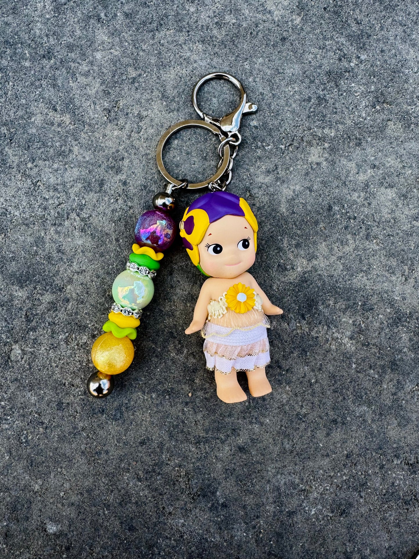 Premade Baby Hydrangea Keychain