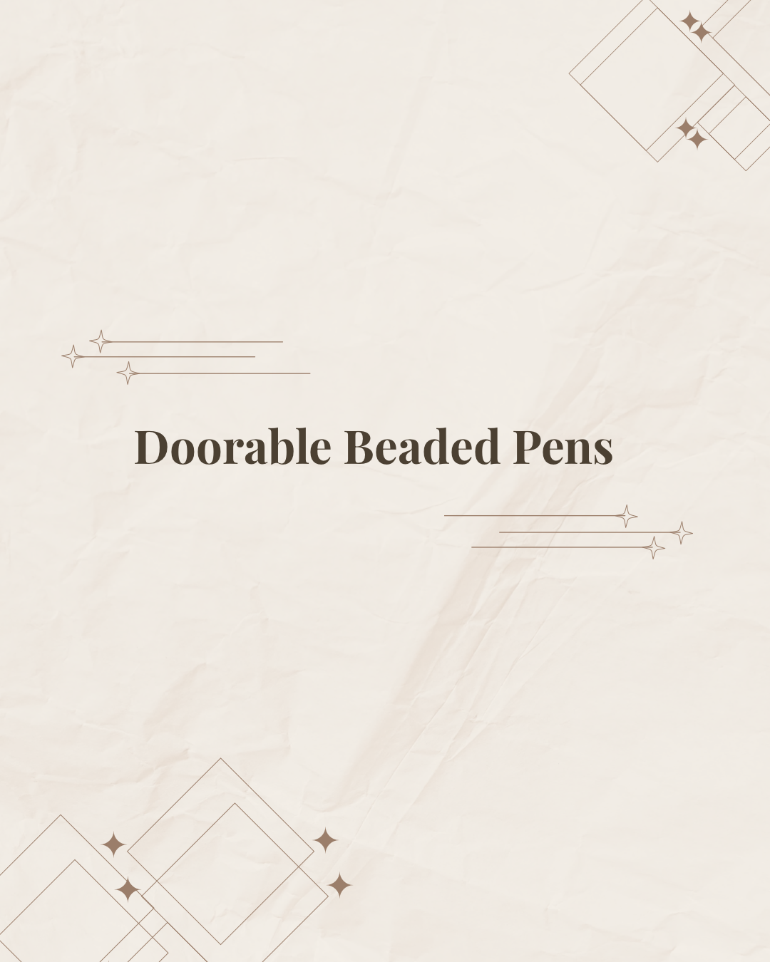 Doorable Beaded Pens