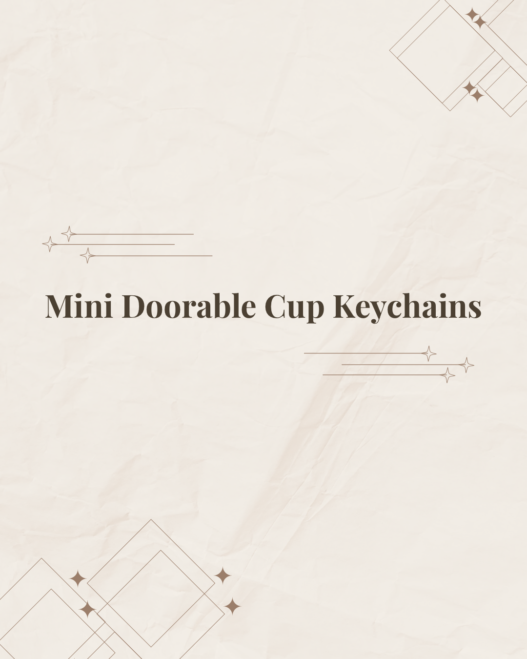 Mini Doorable Cup Keychains